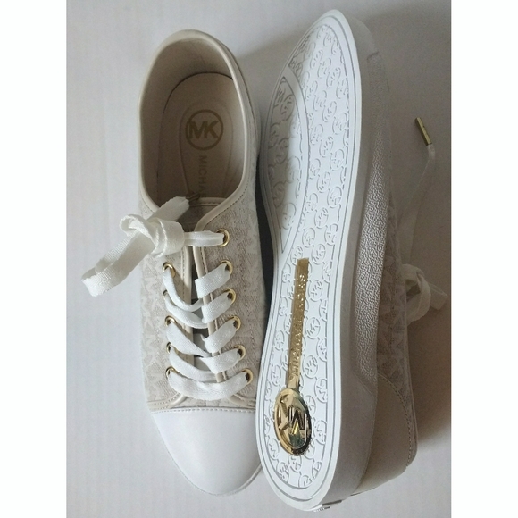🆕 MICHAEL KORS MK Logo City Sneakers Shoes Laceup - Picture 7 of 8